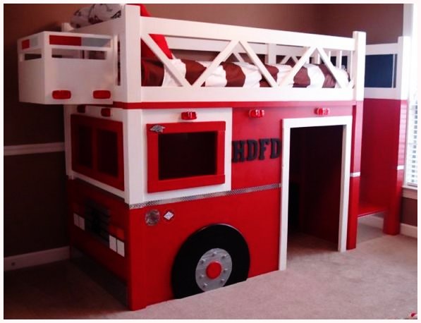 Diy Build A Fire Truck Bunk Bed, Truck Bunk Bed