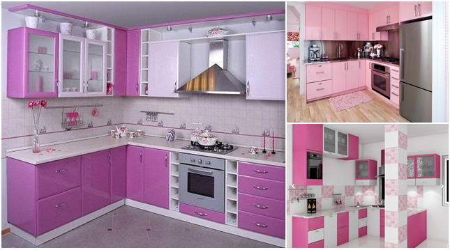 Beautiful Kitchen Designs in Pink