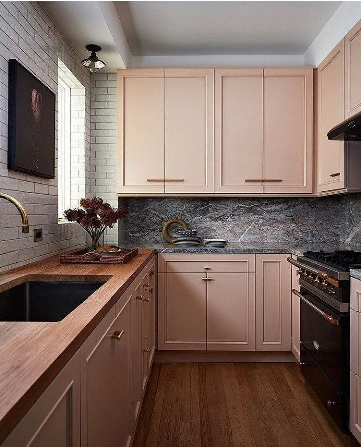 light pink kitchen design